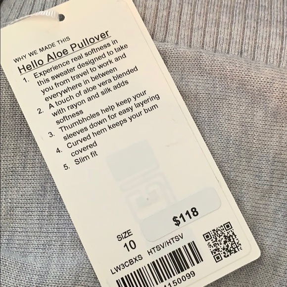 Lululemon hello aloe pullover heathered Gray - Picture 3 of 7